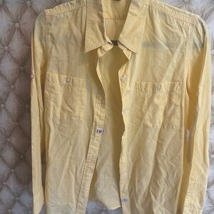 Women’s Lauren Jeans Company size M shirt that is yellow. 100% cotton and soft